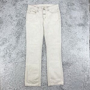 Marithe‎ Francois Girbaud Pants Women's 32X33 Beige VTG Y2K Flare